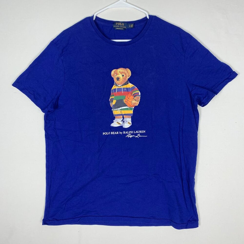 Polo Ralph Lauren Blue Bear Basketball Tee Men's size XL T-shirt